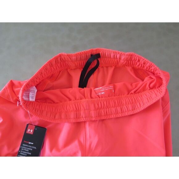 Under Armour 1364106 628 Women's Sz S Bright Orange HeatGear Accelerate Shorts - Picture 3 of 5